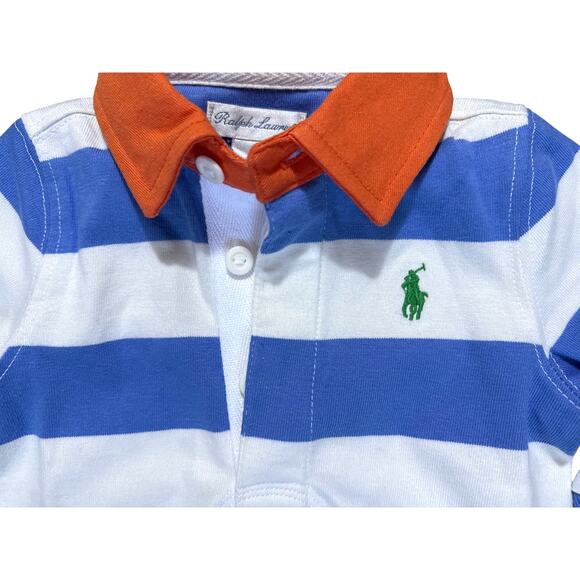 NWT Ralph Lauren Baby Rugby Stripe Polo One Piece Size 9 months - Picture 3 of 4